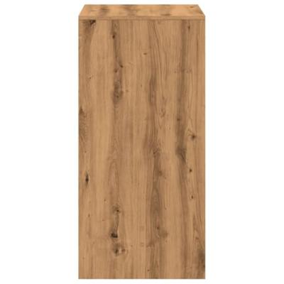 Bartafel 51x50x103,5 cm bewerkt hout artisanaal eikenkleur