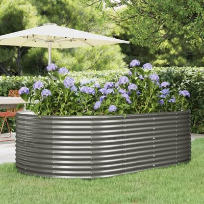 Plantenbak 212x140x68 cm gegalvaniseerd staal grijs