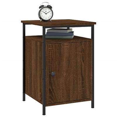 Nachtkastjes 2 st 40x42x60 cm bewerkt hout bruin eikenkleur