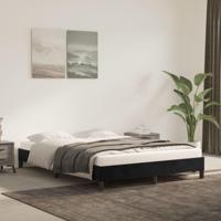 Bedframe fluweel zwart 140x200 cm - thumbnail