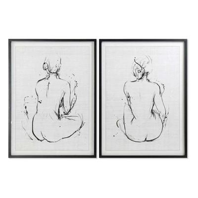Schilderij DKD Home Decor 70 x 2,5 x 90 cm Vrouw Modern (2 Stuks) Schilderij DKD Home Decor 70 x 2,5 x 90 cm Vrouw Modern (2 Stuks)