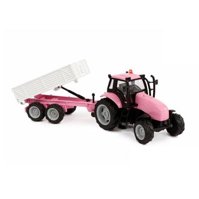 Kids Globe die-cast tractor met aanhanger