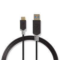 Kabel USB 3.1 | Type-C male - A male | 1,0 m | Antraciet - thumbnail