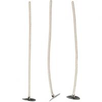 Lonten voor kaarsen in houder, Geschikt voor houders met een diameter van 20-65 mm, L: 10 cm, dikte 2 mm, 50 stuk/ 1 doos - thumbnail