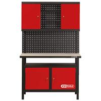 KS Tools 8650002 Professionele werkbank met 2 deuren, H840xB1200xT600mm (b x h x d) 1200 x 840 x 600 mm - thumbnail
