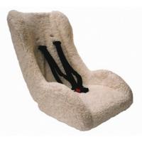 Melia bakfiets inzetstoel - comfortabele peuterstoel voor fietskar - wit, 75x25x15cm, 5-punts gordel - thumbnail