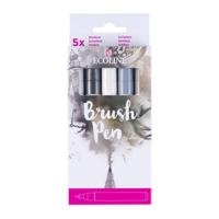 Ecoline brush pen set schaduw, 5 kleuren - thumbnail