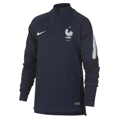 Frankrijk Trainingstop Junior 2018-2019 - Maat 128 - Kleur: Blauw | Soccerfanshop