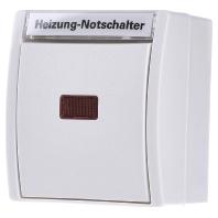 Busch-Jaeger 2601/2 SKWNH-54 Ocean (opbouw) Verwarmingsnoodschakelaar spatwaterdicht Wit