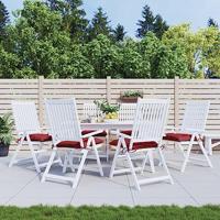 VidaXL Palletkussens 6 st 50x50x7 cm oxford stof wijnrood - thumbnail