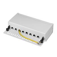 LogiLink NP0018 8 poorten Patchpaneel 483 mm (19) CAT 6A 1 HE Grijs - thumbnail