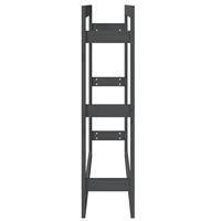 Haardhoutrek 100x25x100 cm massief grenenhout grijs - thumbnail