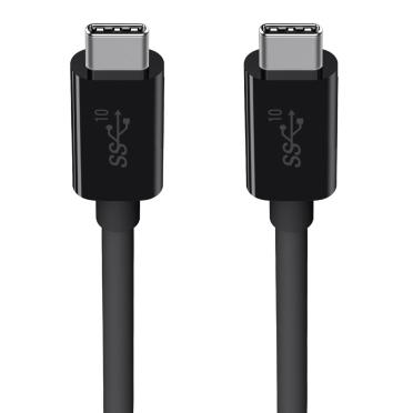 Belkin 1 m 3.1 USB-C mannelijke naar USB-C mannelijke kabel (10 Gbps, 4k, 100 W/5 A PD, USB-IF gecertificeerd, compatibel met MacBook, MacBook Pro) - zwart