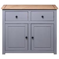 Dressoir Panama Range 93x40x80 cm massief grenenhout grijs - thumbnail