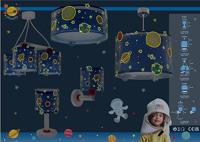 Dalber tafellamp Planets glow in the dark 30 cm blauw - thumbnail