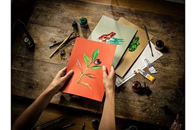 Talens gekleurd tekenpapier, 180 g, ft 29,7 x 42 cm, A3, geassorteerde warme kleuren, blok van 50 vel