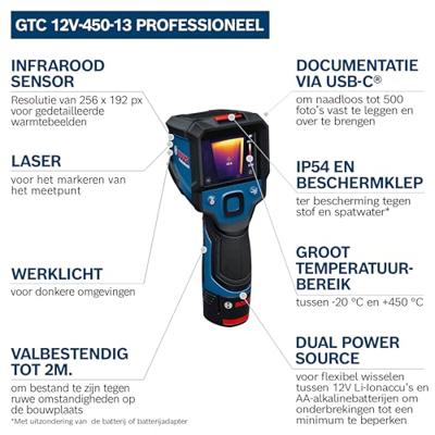 Bosch Professional GTC 12V-450-13 Warmtebeeldcamera