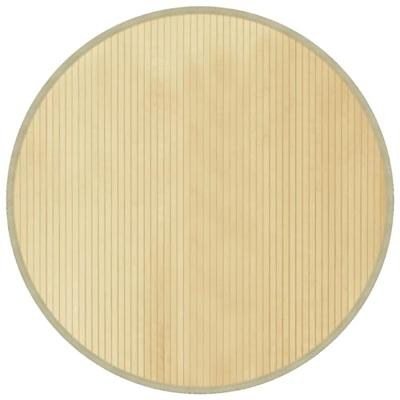 Vloerkleed rond 100 cm bamboe lichtnaturel