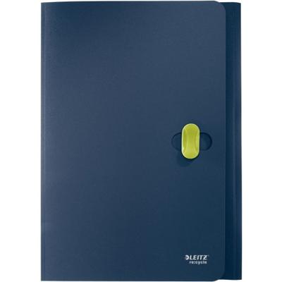 Dossiermap Leitz re:cycle A4 3 kleppen donkerblauw