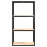 VidaXL Opbergrek 4-laags staal en bewerkt hout antracietkleurig - thumbnail