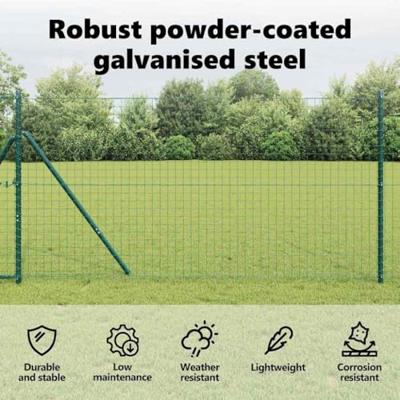 VidaXL Afrasteringspaal 7 pcs groen staal VidaXL Afrasteringspaal 7 pcs groen staal