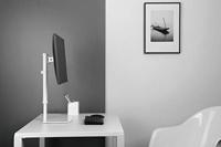 Neomounts FPMA-D890WHITE Monitorvoet 1-voudig 25,4 cm (10) - 76,2 cm (30) Wit Kantelbaar, Zwenkbaar - thumbnail