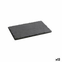 Leisteen Effect Keramische Tray Quid Gastro Fresh Zwart (40 x 30 cm) (12 Stuks) - thumbnail