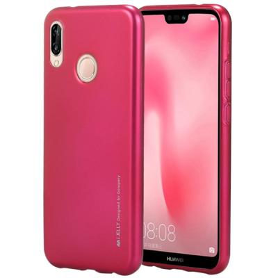 KWIK GOOSPERY ik JELLY metaal TPU Case voor Huawei P20 Lite (magenta)