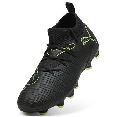 PUMA Future 8 Match Gras / Kunstgras Voetbalschoenen (MG) Kids Zwart Donkergroen Lichtgroen