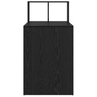 Bureau met plank Zwart eiken 108 x 55 x 103.5 cm Bewerkt hout - thumbnail