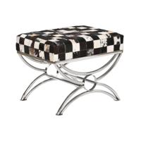 Kruk DKD Home Decor Bruin Crème Zilverkleurig Donkerbruin Staal 53 x 40 x 43 cm - thumbnail