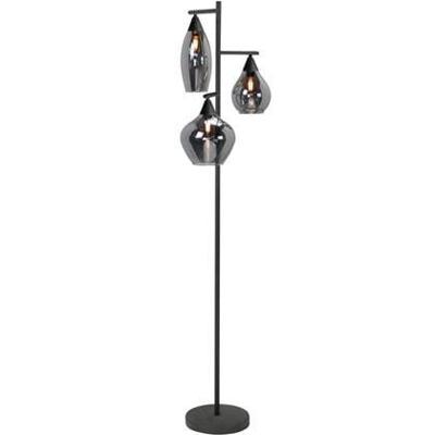 Highlight VloerlampCambio zwart 3-lichts smoke glas - V4559.01