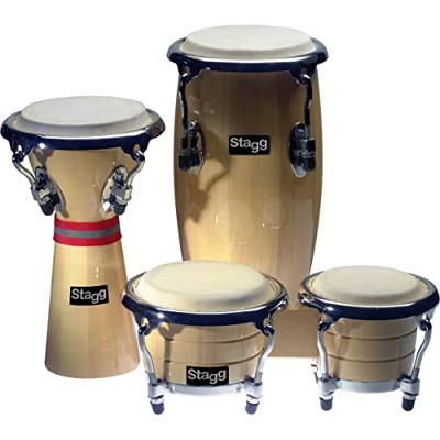Stagg BCD-N-SET mini percussie pack, bongo&apos;s + conga + djembe