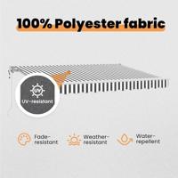 VidaXL Inklapbaar zonnescherm antraciet en wit 300 x 200 cm - thumbnail