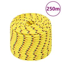 VidaXL Boottouw 12 mm 250 m polypropyleen geel - thumbnail