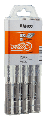 Bahco SDS+ borensets | 4-snijkanten | voor gewapend beton | 5-delig | 4651-SET-5 Bahco SDS+ borensets | 4-snijkanten | voor gewapend beton | 5-delig | 4651-SET-5