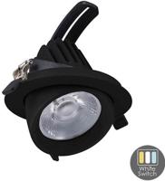 Enzo Cct led downlighter zwart 30w banaan model 45gr. tri-white - led2385 - thumbnail