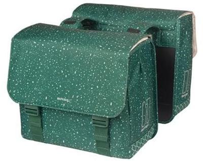 Dubbele fietstas Basil Flair 35 liter - groen Dubbele fietstas Basil Flair 35 liter - groen
