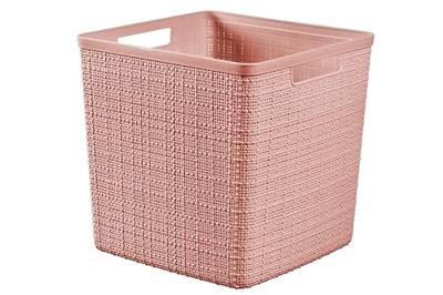 Curver Jute opbergmand cube 17 liter rose dawn