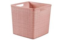 Curver Jute opbergmand cube 17 liter rose dawn - thumbnail