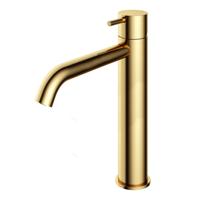 Wastafelmengkraan Hotbath Cobber 1-hendel Gebogen 28.6 cm Gepolijst Messing PVD - thumbnail