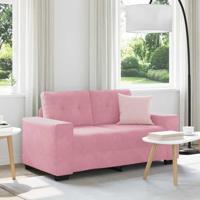 | Loveseat | met kussen Roze Fluweel - thumbnail
