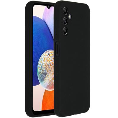 Accezz Liquid Silicone Backcover Samsung Galaxy A14 (5G) Telefoonhoesje Zwart