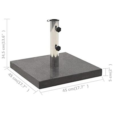 VidaXL Parasolvoet vierkant 28,5 kg graniet zwart