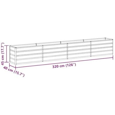 Verhoogde plantenbak Licht Bruin 320 x 40 x 45 cm