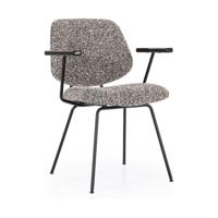 Eleonora Jon eetkamerstoel met arm Maywood Taupe - thumbnail