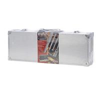 BARBECUEGEREEDSCHAPSET RVS 4 DLG, IN ALUMINIUM KOFFER 46X16X8CM - thumbnail