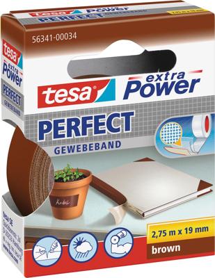 Tesa extra Power Perfect, ft 19 mm x 2,75 m, bruin Tesa extra Power Perfect, ft 19 mm x 2,75 m, bruin