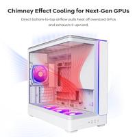 Montech king 15 pro midi tower behuizing (wit | 2x usb-a | 1x usb-c | rgb | window) - thumbnail