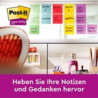Post-it Super Sticky notes Oasis, 90 vel, ft 76 x 127 mm, geassorteerde kleuren, pak van 5 blokken - thumbnail